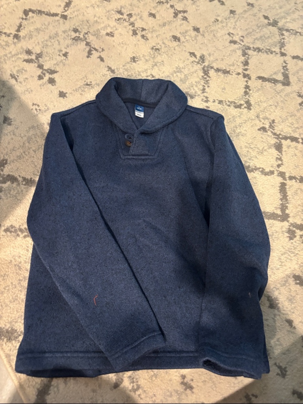Navy boy’s Shawl Collar Pullover Sweater